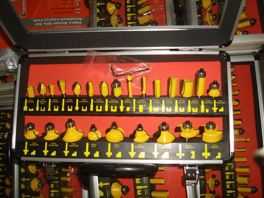 TC-024A Elle Yönlendirici Makine Parçaları 24PCS TCT Yönlendirici Bit Seti Ağaç İşleme İçin