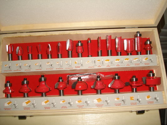 TC-024A Elle Yönlendirici Makine Parçaları 24PCS TCT Yönlendirici Bit Seti Ağaç İşleme İçin