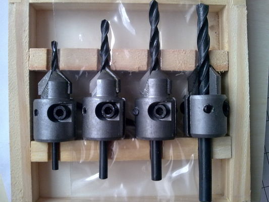 TC-004V 수공구 부속 4PCS TCT 탄화물은 목제 훈련을 위한 구멍 파는 송곳 드릴용 날을 기울였습니다