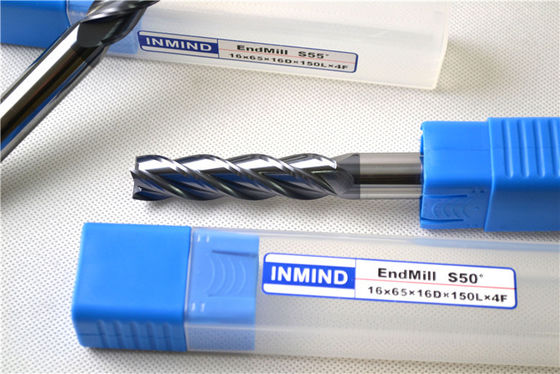 Mirco katı karbid Meydanı son Mill HRC50 uzun flüt için CNC freze kaplı TiAlN