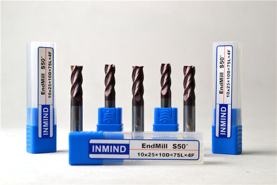 HRC50 Yüksek hassasiyet freze dört flüt Meydanı standart sonunda değirmen Tungsten kesici alet