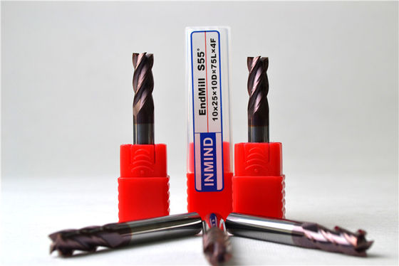 Τετραγωνικός μύλος 4 τελών καρβιδίου βολφραμίου συνήθειας κόπτης μύλων τελών φλαούτων/αυλακώσεων 0.5um - 0.6um