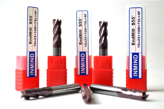 Τετραγωνικός μύλος 4 τελών καρβιδίου βολφραμίου συνήθειας κόπτης μύλων τελών φλαούτων/αυλακώσεων 0.5um - 0.6um