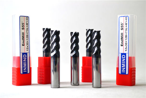 45 ° Helis açısı ile yüksek hız çelik kare sonu değirmen Standart / Standart uzunluğu yazın