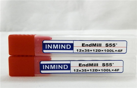 HRC55 Katı karbid sonunda değirmen kesici yüksek duyarlık Meydanı kesme araçları uzun flüt