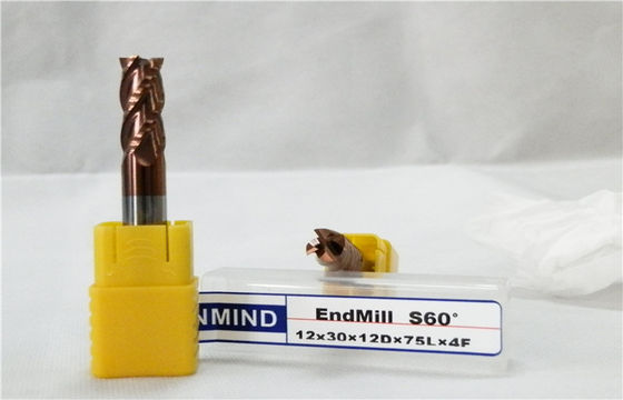 4 বাঁশি HRC60 স্কয়ার শেষ চাকি দীর্ঘ ঘাড় হাই স্পিড শেষ কল কর্তনকারী, স্ট্যান্ডার্ড প্রকার