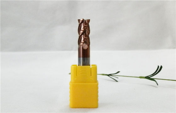 Endüstriyel 4 flüt Mill End, sonunda fabrikaları uzun şaft HRC60 kare TiAlN kaplı