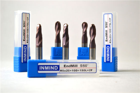 HRC50 Karbür topu burun sonunda değirmen Mirco kesme aracı Frezeler için kaba gren bittikten