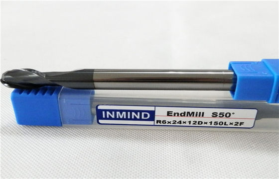 Katı karbid topu burun sonunda değirmen uzun şaftlı bakır freze kesme freze