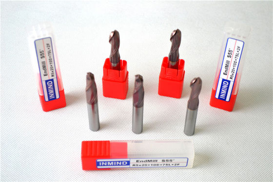 HRC55 Standart Karbür Frezeler / Yüksek Hızlı Topu Burun Freze Kesiciler