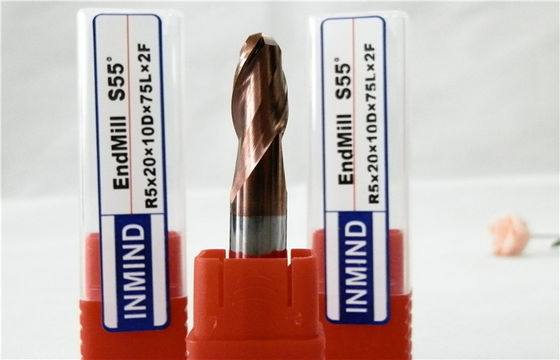 HRC55 Standart Karbür Frezeler / Yüksek Hızlı Topu Burun Freze Kesiciler