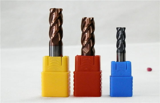 TiAlN köşe yarıçapı boğa burun sonunda değirmen kesici, standart uzunluğu, köşe yarıçapını kaplı