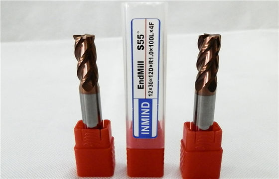 İndirimli Shank Standart Radius Freze End Mill, Yüksek Performans, HRC55