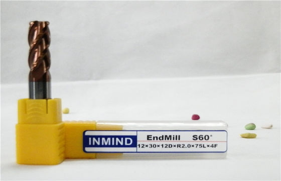 Kesici Yüksek Hızlı Radius Köşe Yuvarlama Freze Kesici Karbür HRC60