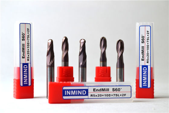 TiAlN phủ bóng Micro End Mills Solid Carbide Cắt Tool với tốc độ cao
