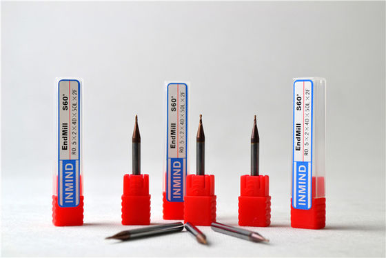 Özel katı karbid mikro sonunda Mills Tialn topu burun frezeler 0.3um kaplı