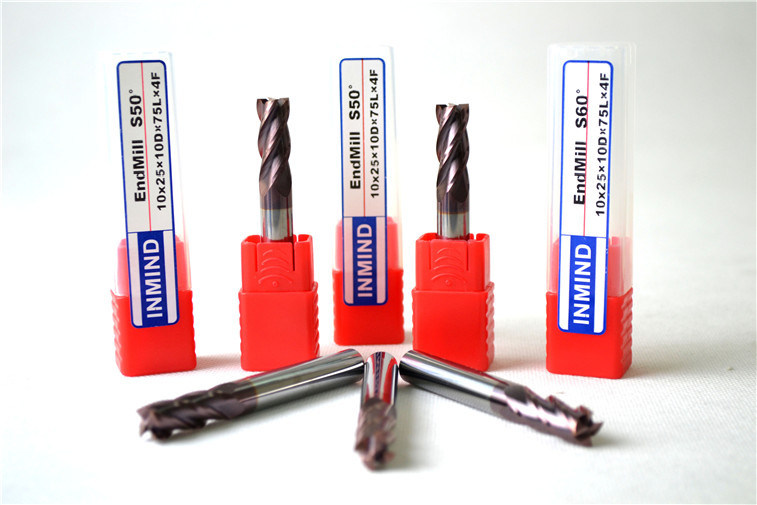 Uzun flüt Meydanı son değirmen yüksek hassas CNC kesme tarafı freze 0.3um için - 0.4um