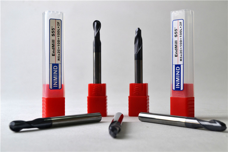 Yüksek hızlı top burun sonunda Mill HRC55 CNC yüksek hassas kesme araçları uzun şaft