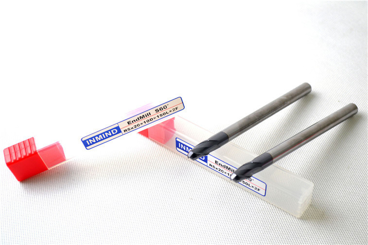 طويلة شانك كاربايد النهاية الصغرى المطاحن لالفولاذ المقاوم للصدأ / طاحونة الكرة نهاية الأنف