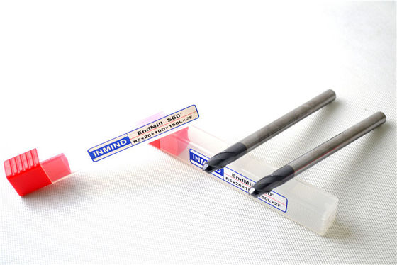 ยาวก้านคาร์ไบด์ไมโคร End Mills สำหรับสแตนเลส / ลูกจมูกโรงสีสิ้นสุด