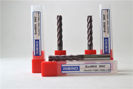 Kustom padat karbida Micro End Mills Panjang Shank Dilapisi Cutting Alat